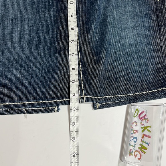 NEW True Religion Pencil Denim / White Stitch Skirt SZ-26 - Picture 10 of 10